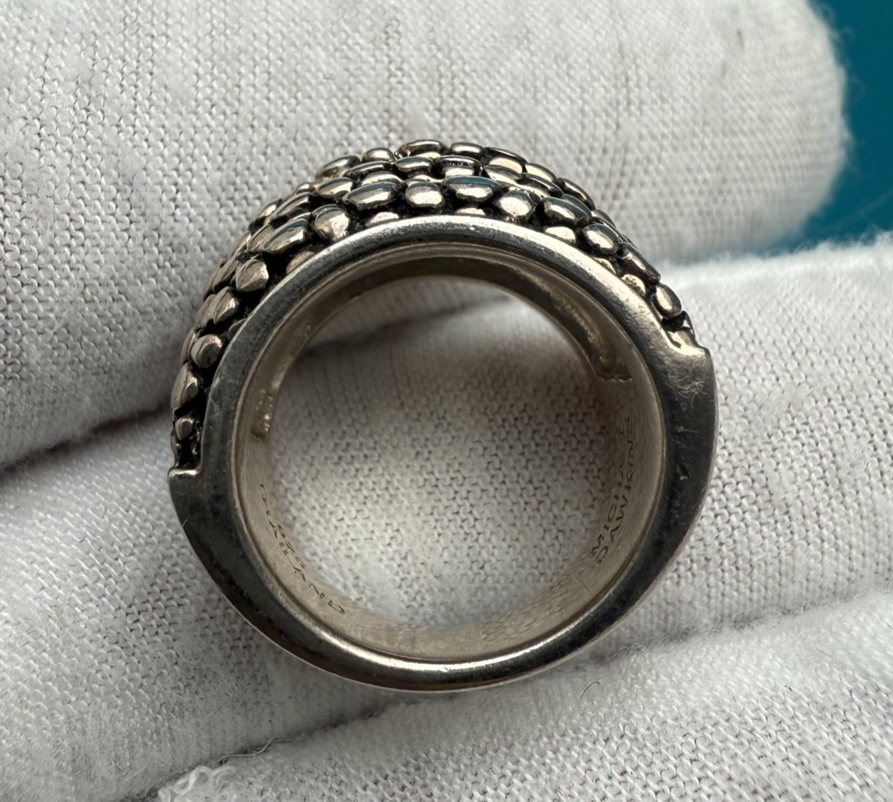 Vintage Textured Sterling Silver Ring by Michael Dawkins4