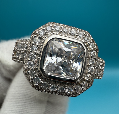 Amazing Designer Signed Art Deco CZ 925 Sterling Silver Ring4