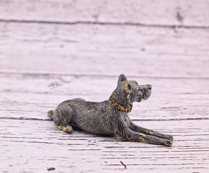 Antique Austrian Vienna Cold Painted Bronze Figure of Life-like Great Dane Dog3