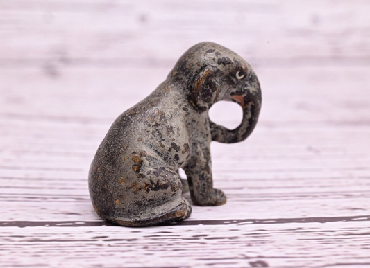 Antique Austrian Vienna Cold Painted Bronze Figure of Miniature Baby Elephant1
