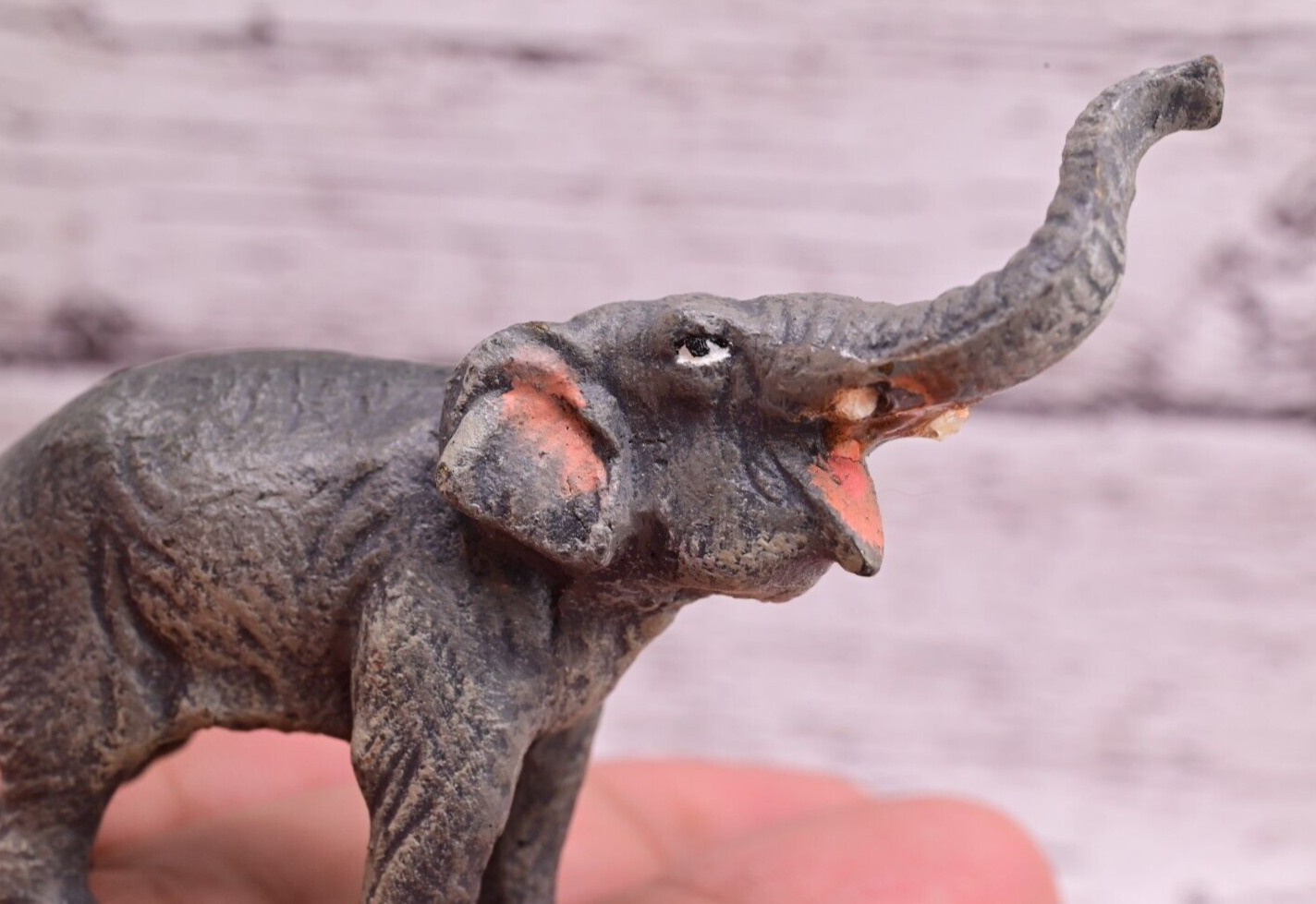 Gorgeous Antique Austrian Vienna Cold Painted Bronze Figure of Elephant1