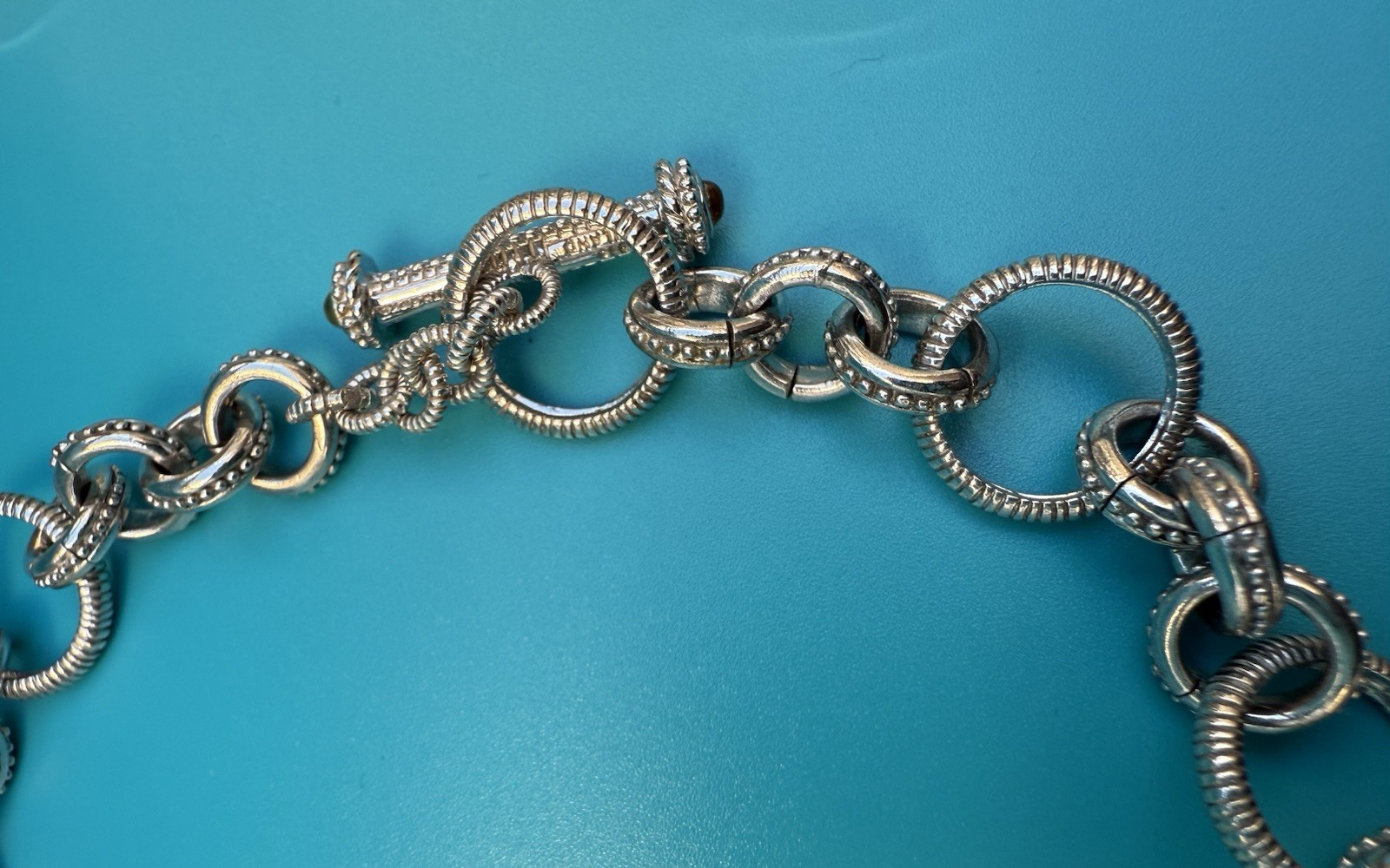 Gorgeous Vintage Chunky Cable Link Necklace Sterling Silver by Judith Ripka 13