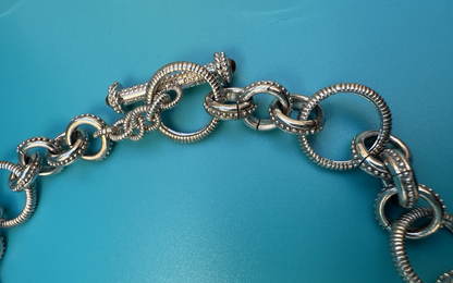 Gorgeous Vintage Chunky Cable Link Necklace Sterling Silver by Judith Ripka 13