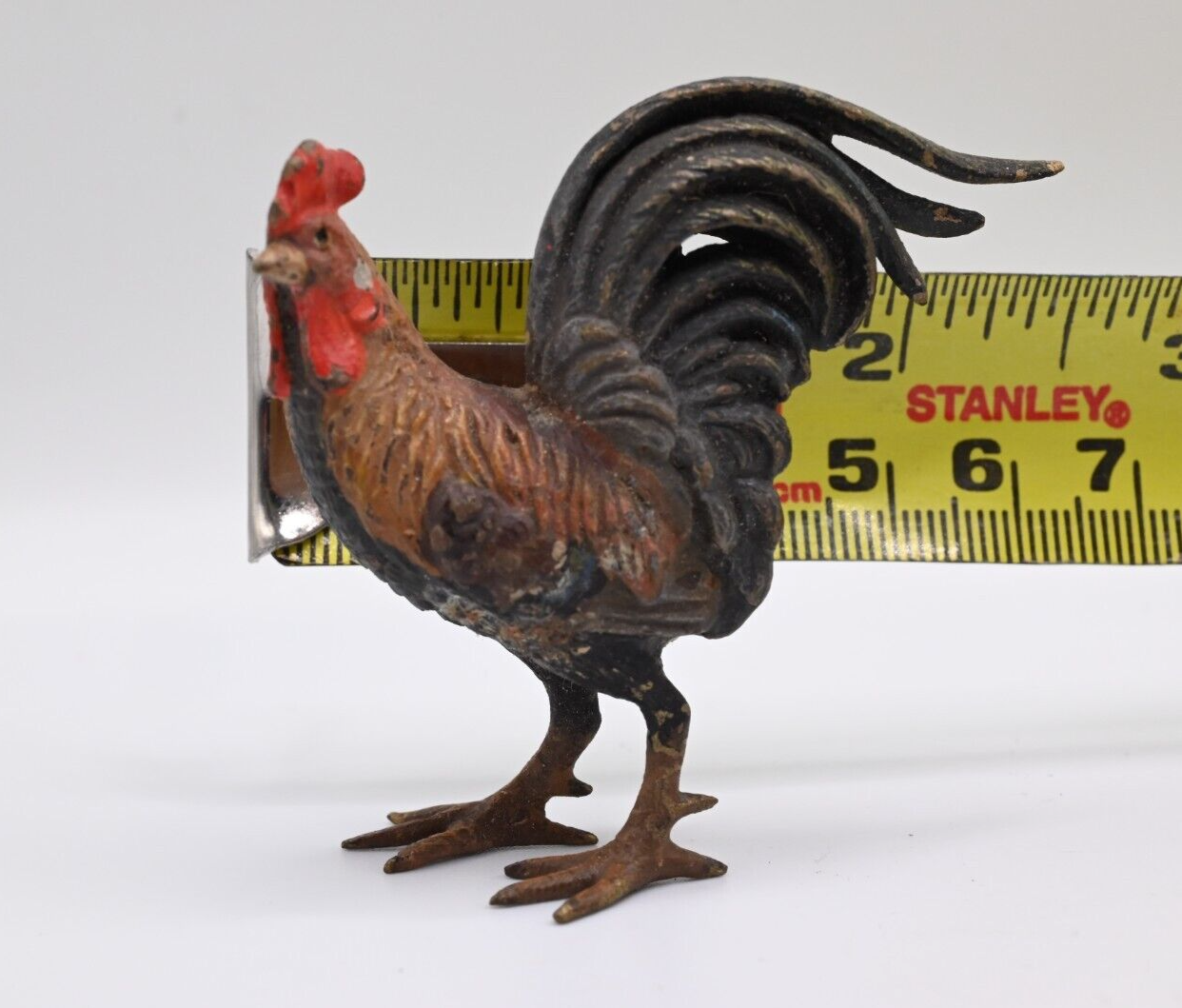Lovely Antique Austrian Vienna Cold Painted Bronze Figure of Rooster4