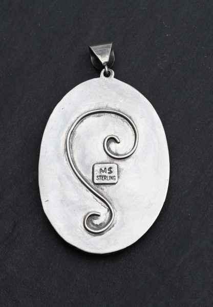 High Quality Sterling Silver Southwestern Pendant with Cowboy Jasper Boot4