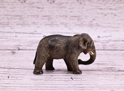 Amazing Antique Austrian Vienna Cold Painted Bronze Figure of Young Elephant3