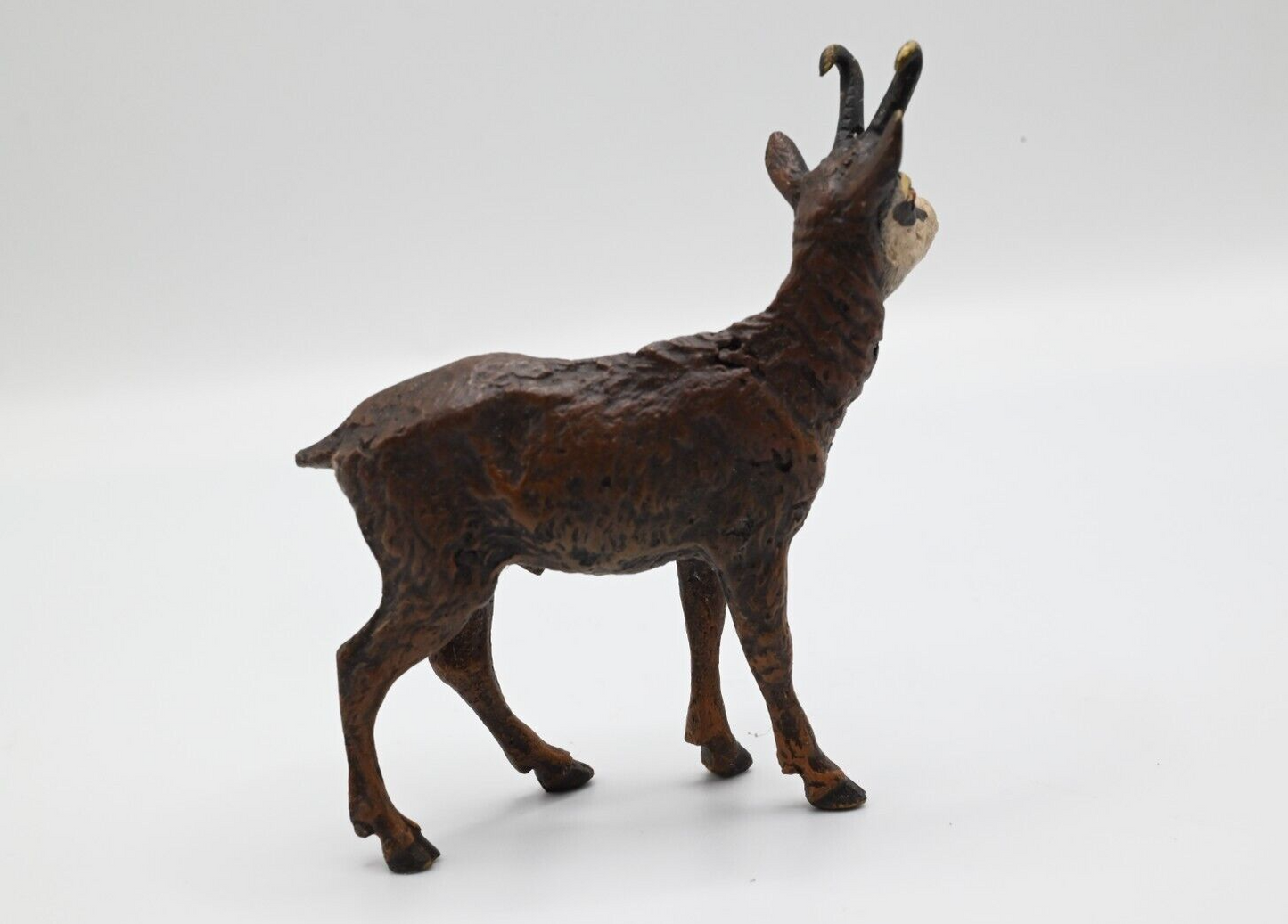 Gorgeous Antique Austrian Vienna Cold Painted Bronze Figure of Papo Chamois Goat2
