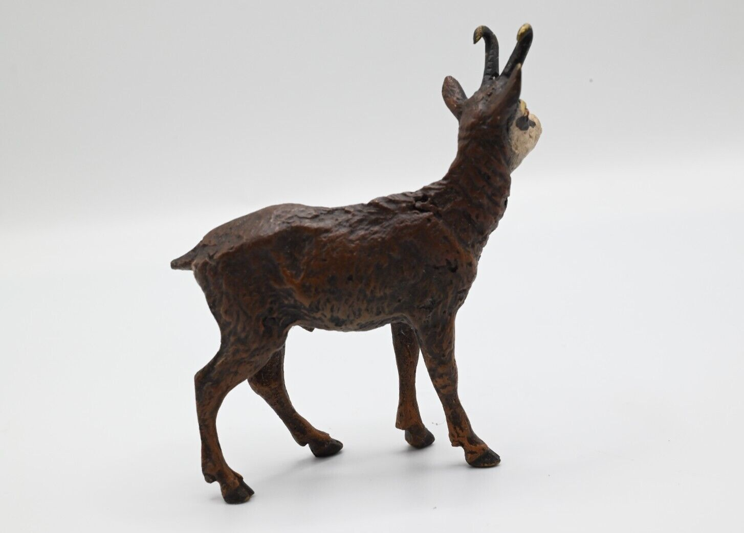 Gorgeous Antique Austrian Vienna Cold Painted Bronze Figure of Papo Chamois Goat2
