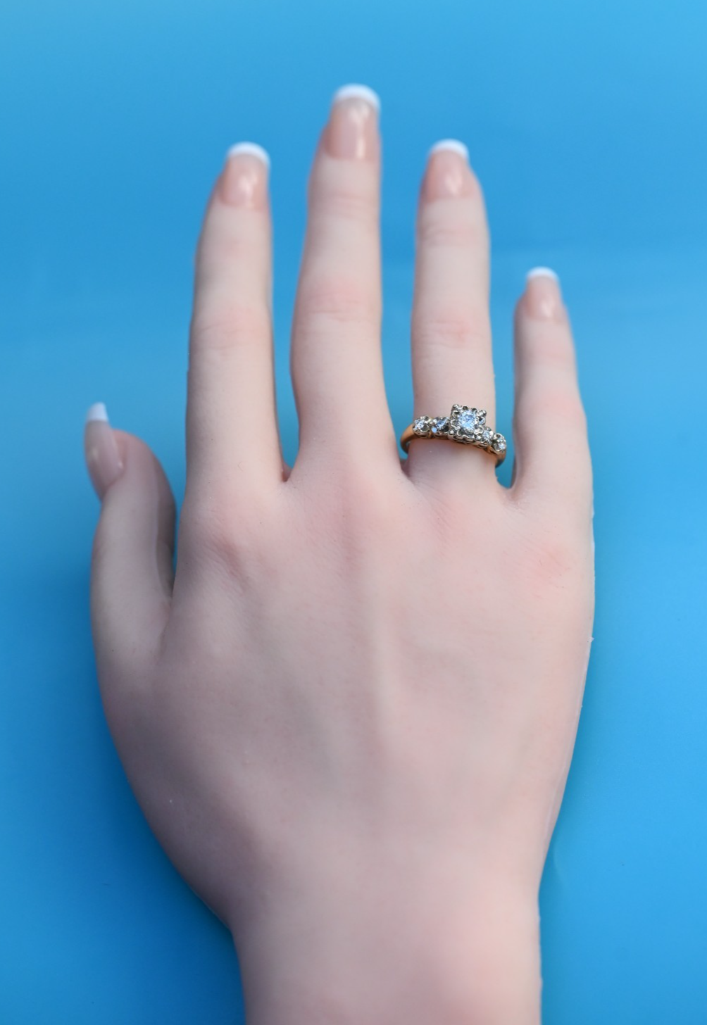 Superb Antique Early 1900s Natural Diamond & 14k Yellow Gold Ring2