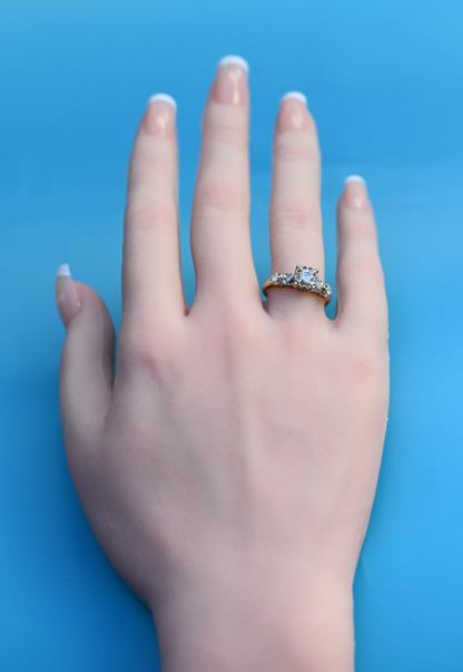 Superb Antique Early 1900s Natural Diamond & 14k Yellow Gold Ring2