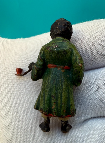 Rare Antique 19th C. / 1900s Austrian Vienna Cold Painted Rich Black Man Smoking6