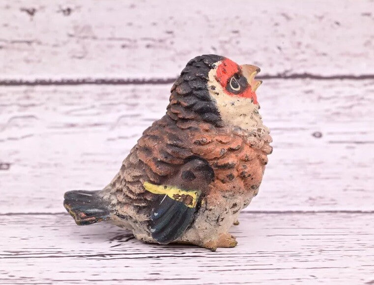 Super Cute Antique Austrian Vienna Cold Painted Bronze Figure of Goldfinch5