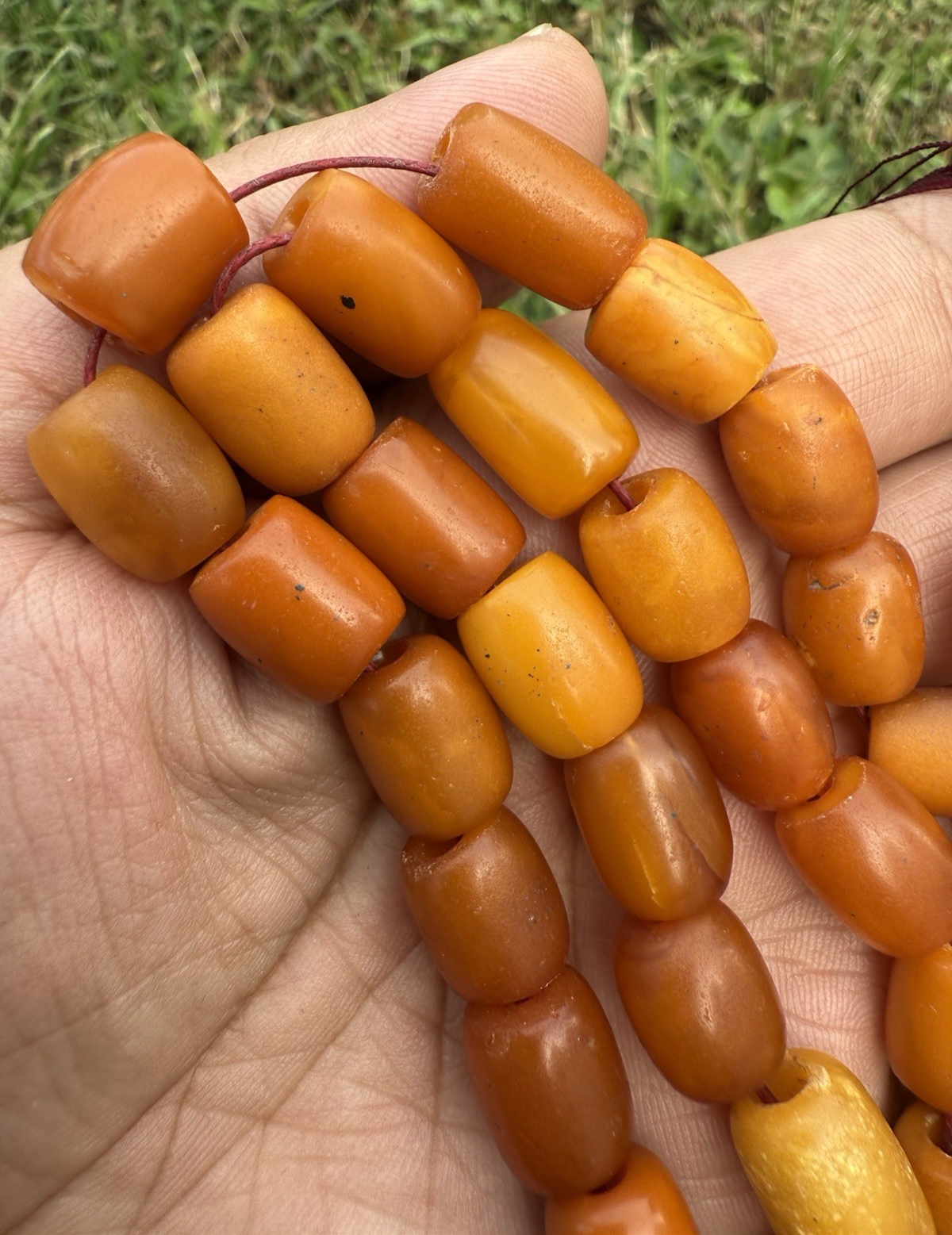 Genuine Antique Middle Eastern Natural Butterscotch Amber Tasbih Prayer Beads2