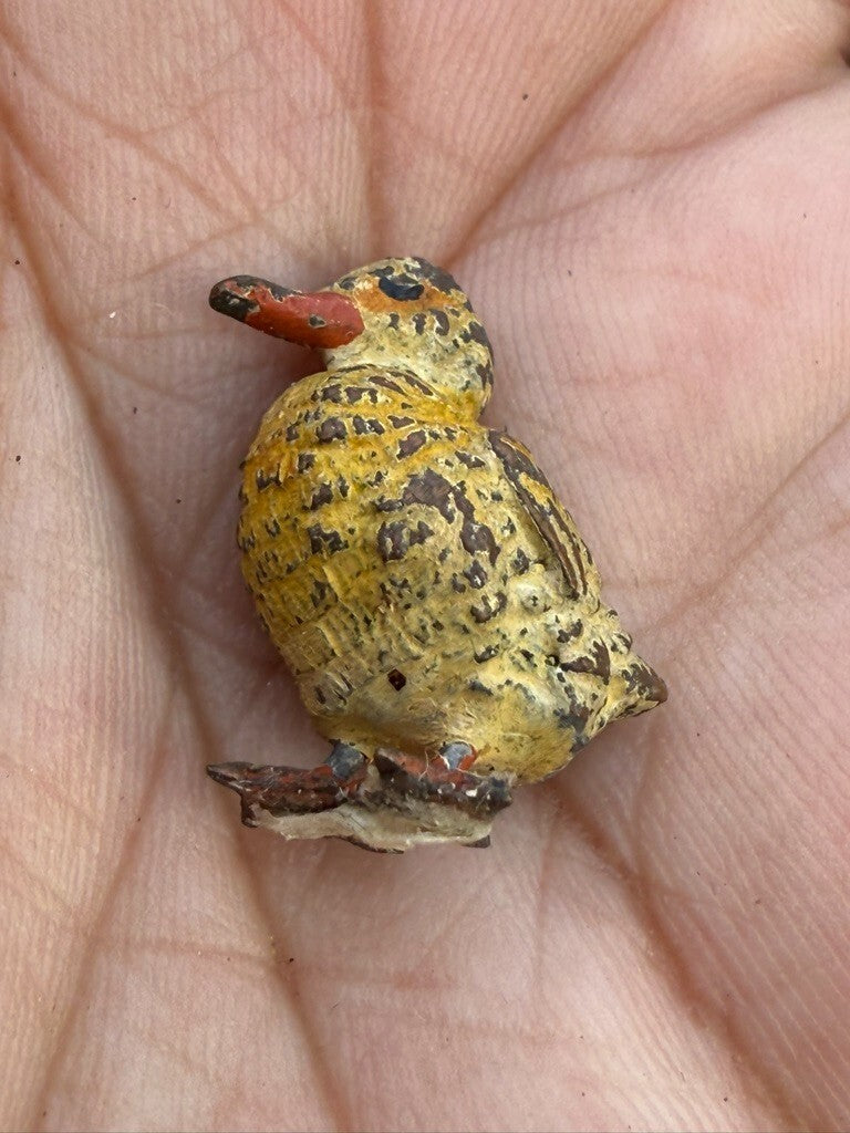 Miniature Antique Austrian Vienna Cold Painted Bronze Figure of Baby Duck6