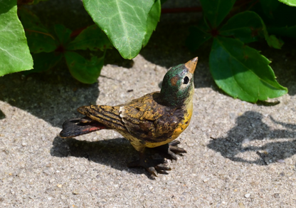 Super Cute Miniature Austrian Vienna Cold Painted Bronze Bird Figure of Robin2