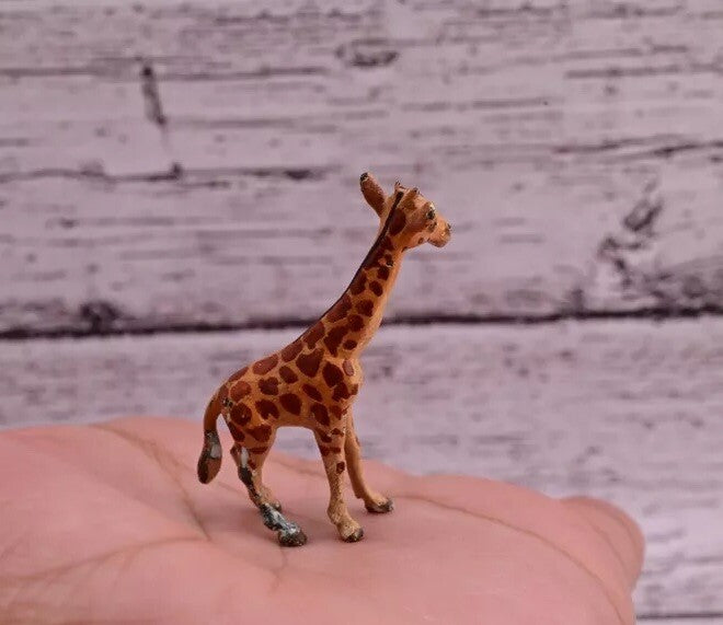 Collectible Antique Austrian Vienna Cold Painted Bronze Figure of Little Giraffe3