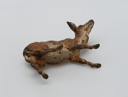 Life-Like Antique Austrian Vienna Cold Painted Bronze Figure of Brown Deer7
