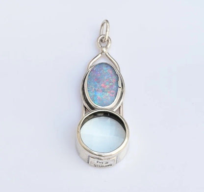 Sterling Silver Southwest Jewelers Loupe with Blue Glass Opal1