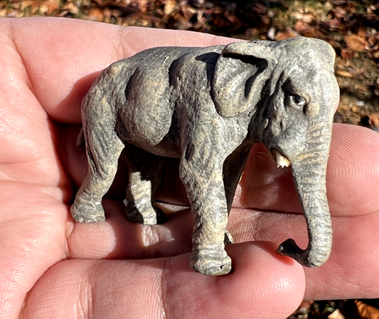 Antique Austrian Vienna Cold Painted Bronze Figure of Elephant0