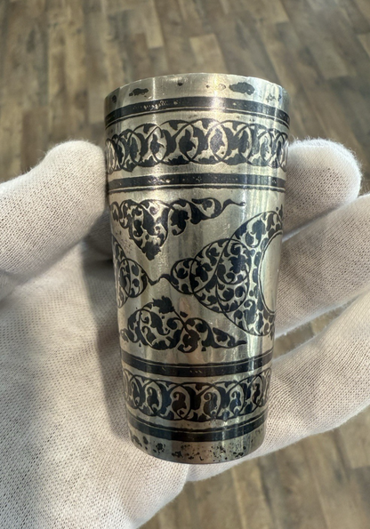 Antique or Vintage European Silver Niello Cup or Beaker with Early Hallmarks1