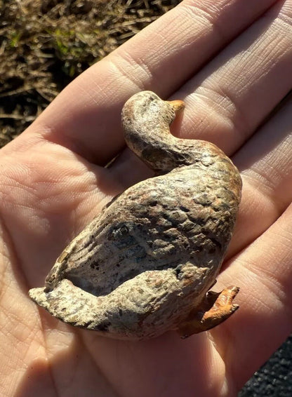 Antique Austrian Vienna Cold Painted Bronze Figure of Miniature Duck2