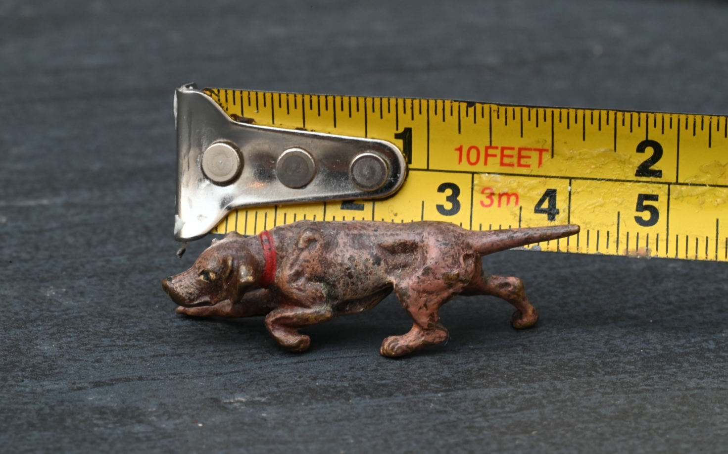 Miniature Antique Austrian Vienna Cold Painted Bronze Figure of Foxhound Dog5