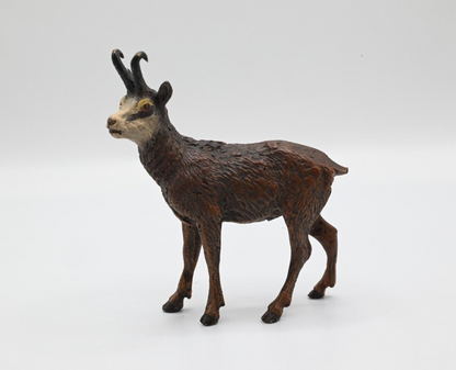 Gorgeous Antique Austrian Vienna Cold Painted Bronze Figure of Papo Chamois Goat0