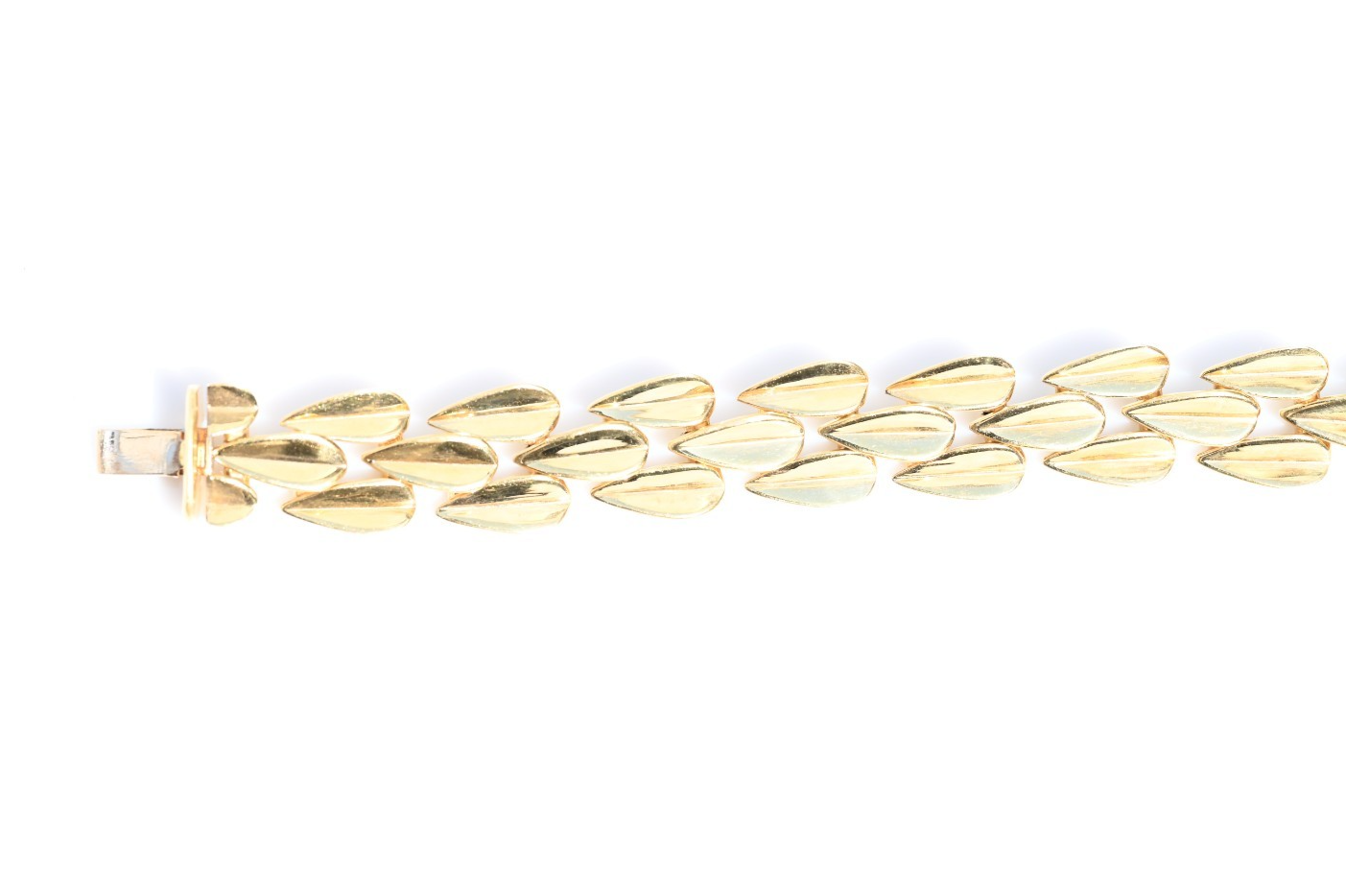 Hard to Find Designer Robert Lee Morris 18K Yellow Gold Dart Motif Bracelet4