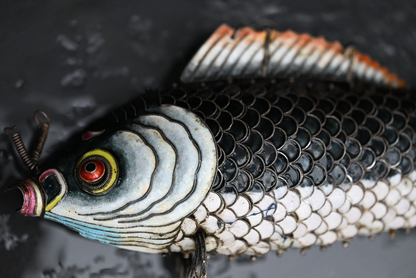 Amazing Life - Size Chinese Enameled Export Silver Articulated Koi Fish12
