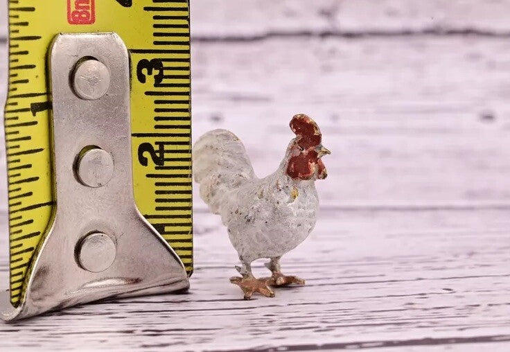 Stunning Antique Austrian Vienna Cold Painted Bronze of Little White Chicken8