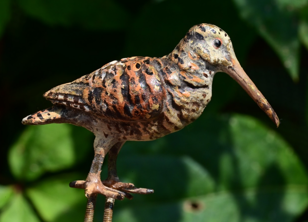 Beautiful Antique Austrian Vienna Cold Painted Bronze Figure of Woodcock3