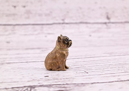 Super Tiny Antique Austrian Vienna Cold Painted Bronze Figure of Detailed Pug10