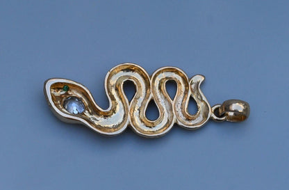 Genuine Antique Victorian 14K Yellow Gold Snake Amulet Pendant GIA Certified7