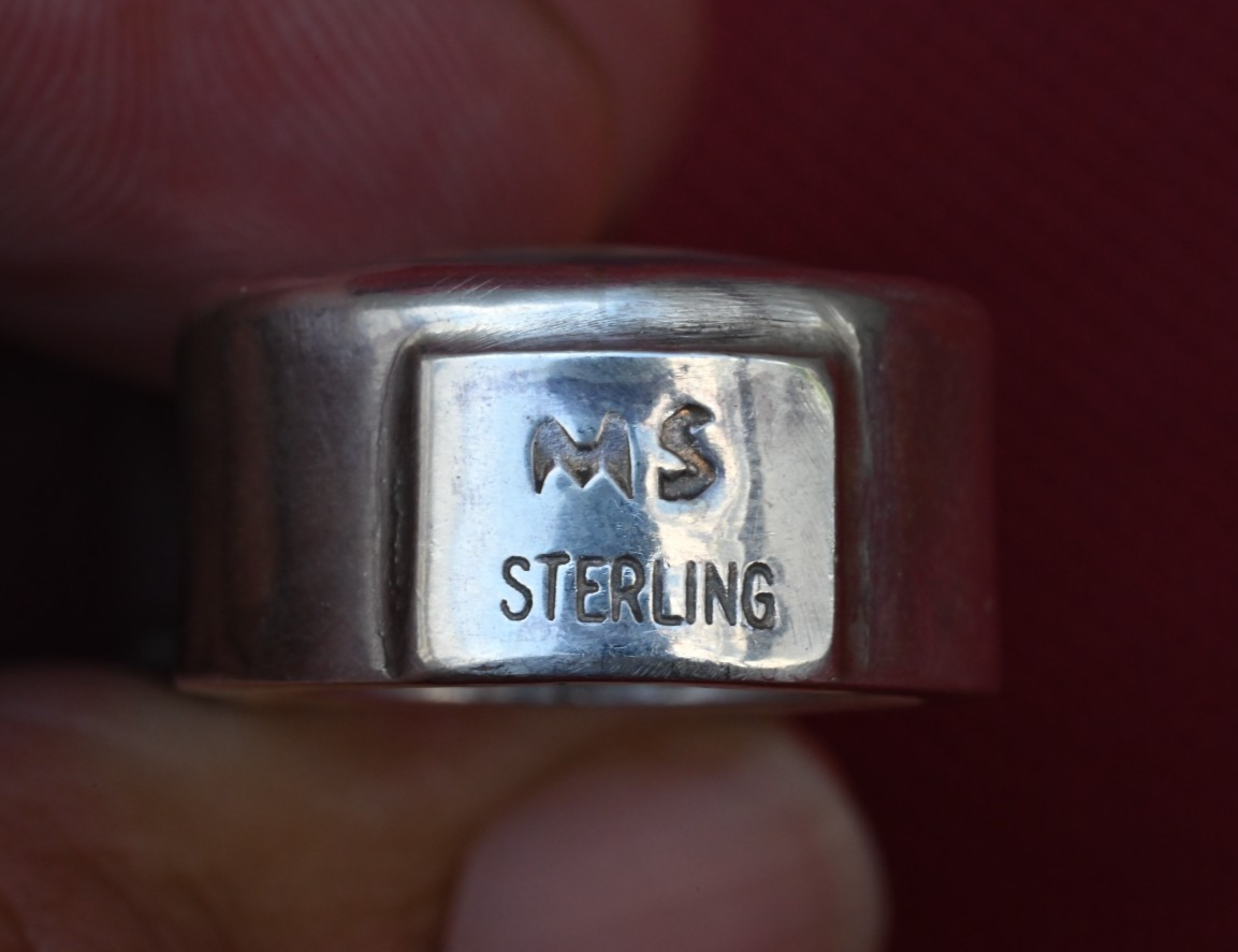 Awesome Signed Sterling Silver Southwest Jewelers Loupe W/ Labradorite Skull6
