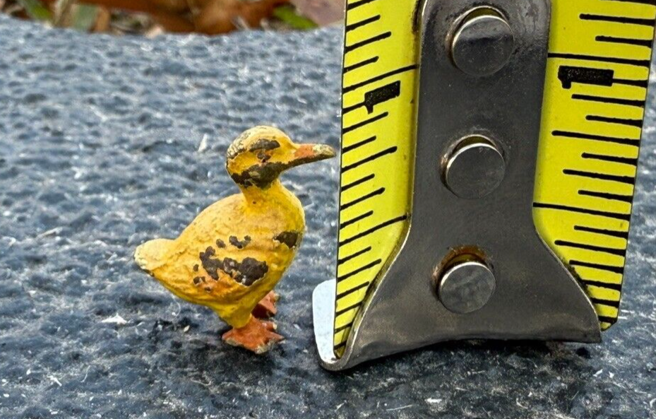 Cute Antique Austrian Vienna Cold Painted Bronze Figure of Yellow Duckling9
