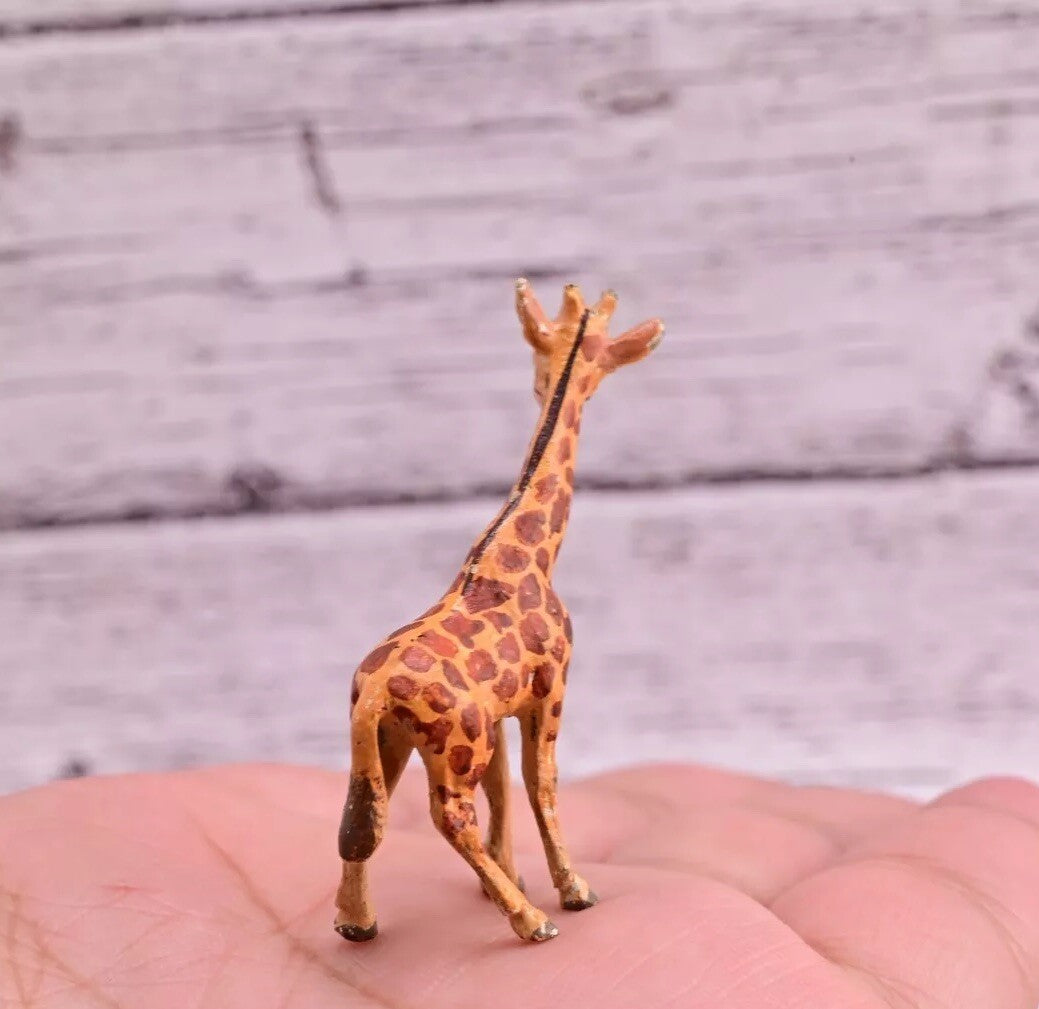 Lovely Antique Austrian Vienna Cold Painted Bronze Figure Little Giraffe2