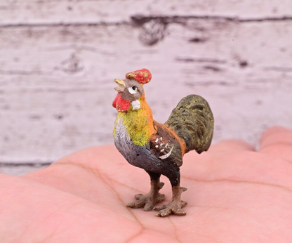 Gorgeous Antique Austrian Vienna Cold Painted Bronze Figure of Rooster7