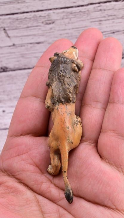 Stunning Antique Austrian Vienna Cold Painted Bronze of Lion Ready to Attack5