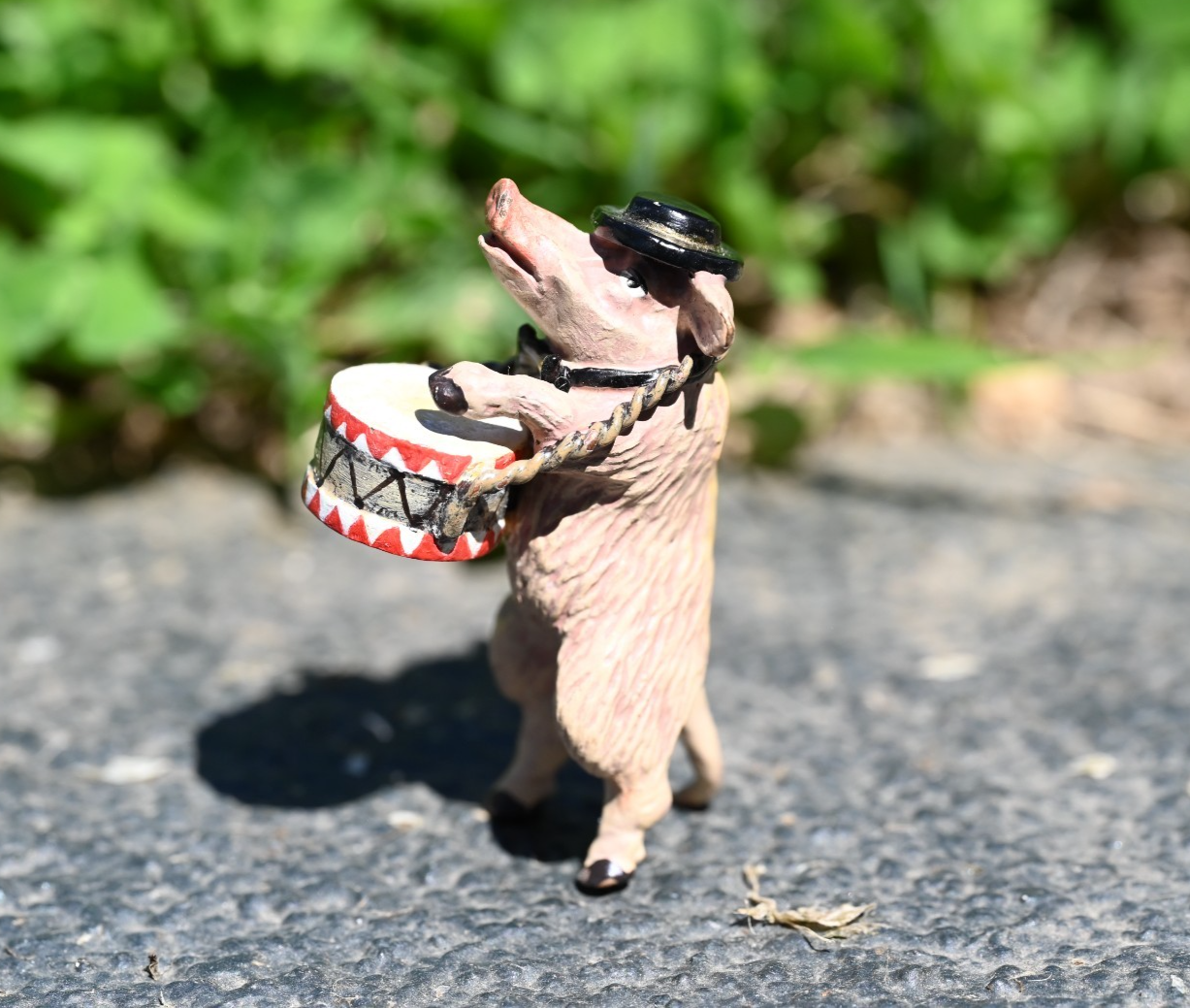 Fritz Bergmann Austrian Vienna Cold Painted Bronze Pig Playing the Drum5