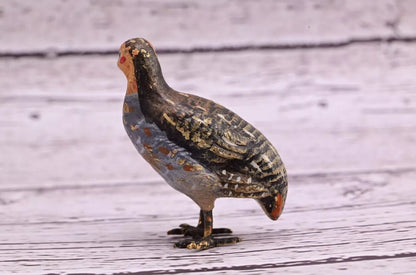 Cute Tiny Antique Austrian Vienna Cold Painted Bronze Figure of Game Bird4