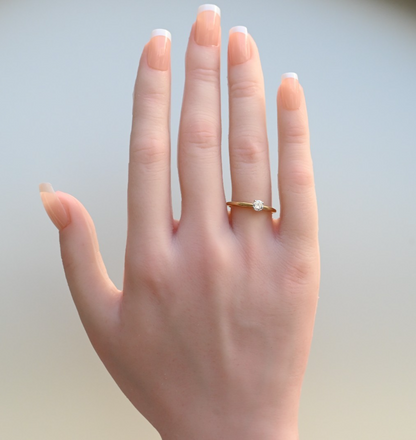 Gorgeous 14K Yellow Gold .25 ct Diamond Solitaire Ring1