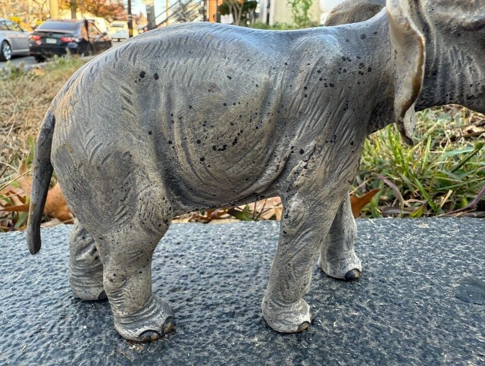 Very Large Antique Austrian Vienna Cold Painted Bronze Figure of Elephant2