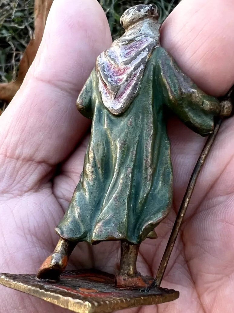 Antique Austrian Vienna Cold Painted Bronze Figure of Bedouin Arab Man7