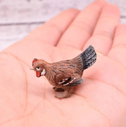 Superb Antique Austrian Vienna Cold Painted Bronze Figure of Brown Chicken Hen4