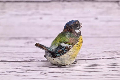 Early Antique Vienna Cold Painted Bronze Figure of Cute Small Great Tit Bird6