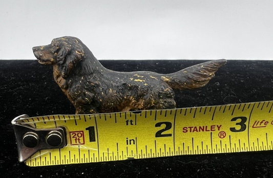 Antique Early 1900s Austrian Vienna Cold Painted Solid Bronze Black Labrador Dog0