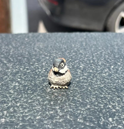 Lovely Antique Austrian Vienna Cold Painted Bronze Figure of Cute Small Sparrow2