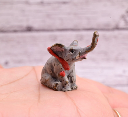 Original Miniature Antique Austrian Vienna Cold Painted Bronze of Elephant8