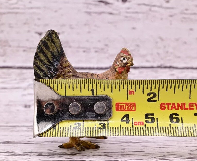 Original High Quality Antique Austrian Vienna Cold Painted Bronze of Hen10