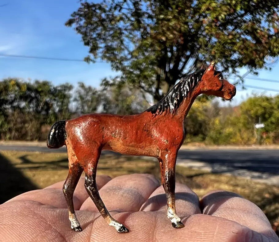 Original Antique Austrian Vienna Cold Painted Bronze Figure of Horse2